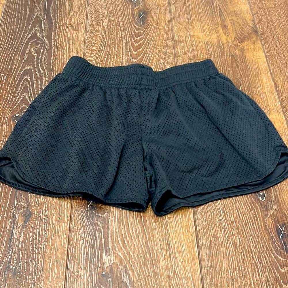 Girls black athletic shorts